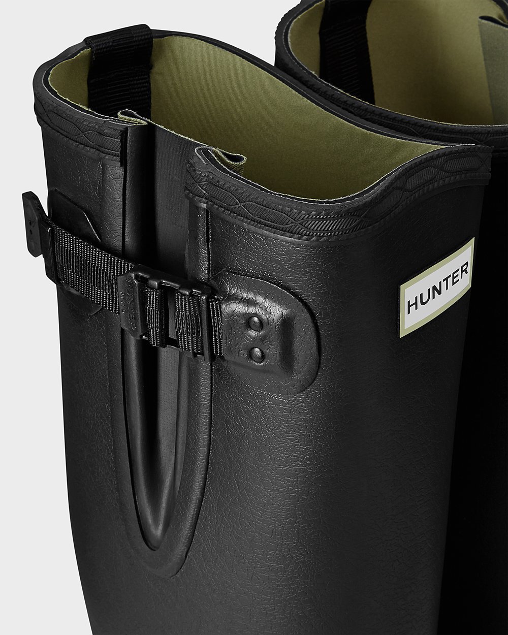 Hunter Balmoral Adjustable 3Mm Neoprene Tall Rain Boots - Online Store Mens Black - YRHDOP683